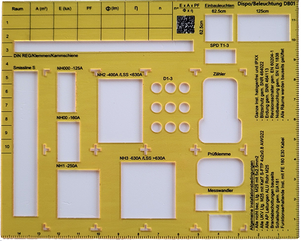 Elektro Schablone Extension für Extension Dispo/ Beleuchtungsberechnung, Niederer Silvan